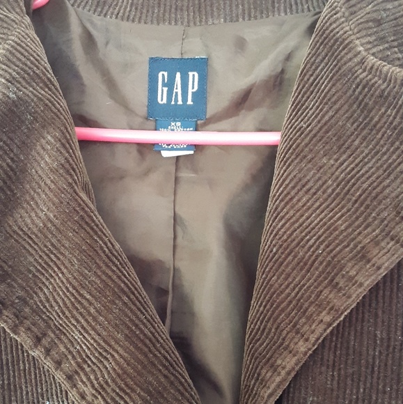 GAP Size XS Corduroy Button-Up Brown Womens Coat - Picture 2 of 6